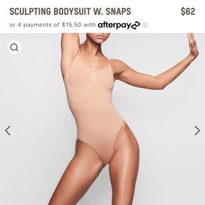SKIMS SCULPTING BODYSUIT W. SNAPS in Ochre Size 2x